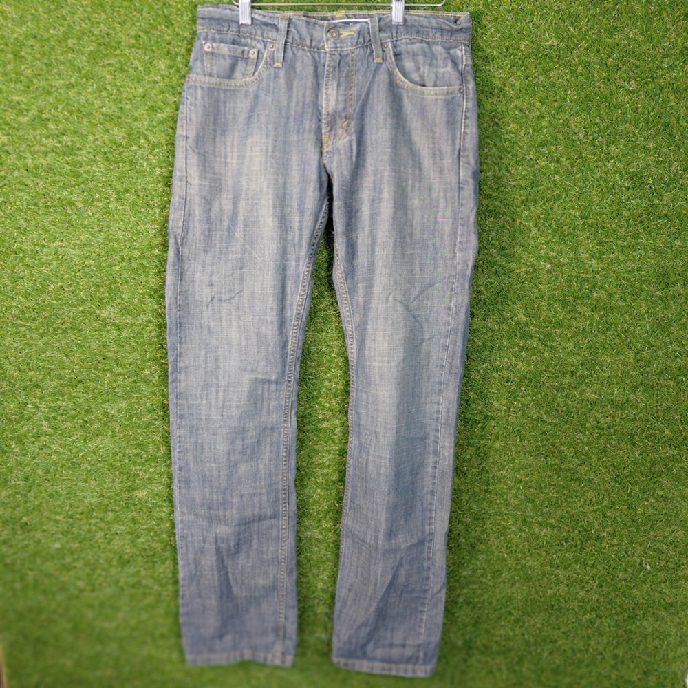 Levis 514 Slim Straight Jeans Mens W30 L32 Blue‎ Denim Casual Pants